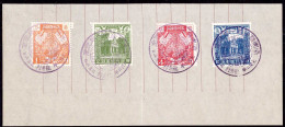 604263 | Souvenirblatt Mit Marken Und Sonderstempel Zum 1. Jahrestag Der Republik Manschukuo, 1933, China  | - 1932-45  Mandschurei (Mandschukuo)