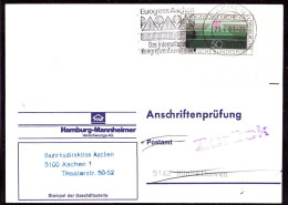 604265 | Seltene Anschriftenprüfung Der Hamburg - Mannheimer Versicherung, Evangelischer Kirchentag  | Aachen (W - 5100) - Lettres & Documents