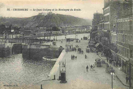 50 - Cherbourg - Le Quai Coligny Et La Montagne Du Roule - Animée - CPA - Voir Scans Recto-Verso - Cherbourg