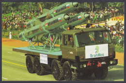 Inde India Mint Unused Postcard Brahmos Missile, Military, Missiles - Inde