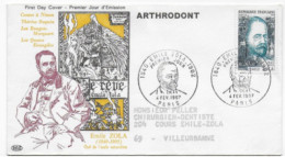 Enveloppe Premier Jour - Emile Zola 4 Février 1967 Paris (75) F.D.C N° YT 1511 (circulé) - 1970-1979