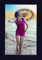 Sexy Girl W/ Umbrella 1910c Photo Postcard - Vrouwen