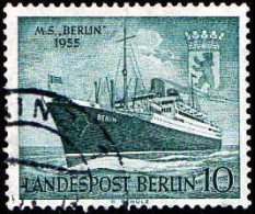 Berlin Poste Obl Yv:111/112 Lancement Du Paquebot Berlin (Beau Cachet Rond) 112 Dents Courtes - Used Stamps