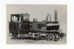 Photo Locomotive Allier 2.504 Saint Priest France Train Gare Chemin Chemins Fer Motrice Vapeur économiques SACM Belfort - Eisenbahnen