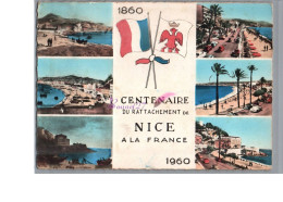 NICE 06 - Le Centenaire De Rattachement De Nice à La France 1860 - 1960 La Plage Promenade Drapeau Flag - Panoramic Views