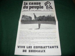 MAI 1968 ET APRES  : " LA CAUSE DU PEUPLE " LE N ° 16 DU 13 JUIN 1968  JUIN 1968 , JOURNAL DE FRONT POPULAIRE - 1950 - Nu