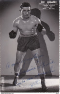 JEAN ALLAIRE BOXEUR  CHAMPION DE BRETAGNE 1955  1/2 FINALISTE CHAMPIONNAT DE FRANCE AVEC DEDICACE - Sports