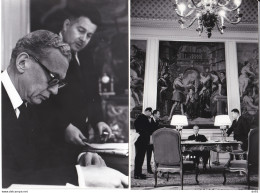 MAURICE COUVE DE MURVILLE MINISTRE DES AFFAIRES ETRANGERES 1967 PHOTO GRAPHE MICHEL HOLSNYDER - Identifizierten Personen