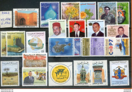 Maroc,2001 Année Complète;YTn°1276 à 1300; NEUFS** ; MNH,Morocco,Marruecos - Maroc (1956-...)