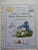 Souvenir Oiseaux André Buzin 6.10.2018 Duostamp Martin Pêcheur 96 De 250 Avec Signature Mr. Buzin - 1985-.. Pájaros (Buzin)