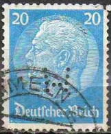 Allemagne Poste Obl Yv:492 Mi:521 Paul Von Hindenburg (Beau Cachet Rond) Perforation - Used Stamps