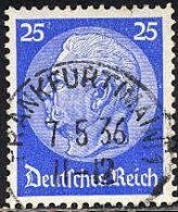 Allemagne Poste Obl Yv:493 Mi:522 Paul Von Hindenburg (TB Cachet à Date) Frankfurt/M 7-5-36 - Used Stamps