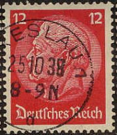 Allemagne Poste Obl Yv:490 Mi:519 Paul Von Hindenburg Breslau 25-10-38 (TB Cachet à Date) - Oblitérés