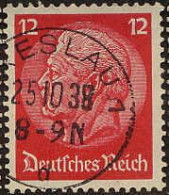 Allemagne Poste Obl Yv:490 Mi:519 Paul Von Hindenburg Breslau 25-10-38 (TB Cachet à Date) - Usati