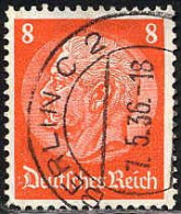 Allemagne Poste Obl Yv:488 Mi:517 Paul Von Hindenburg Berlin 7-5-36 (TB Cachet à Date) - Usados