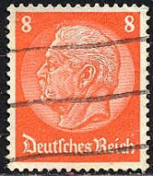 Allemagne Poste Obl Yv:488 Mi:517 Paul Von Hindenburg (Belle Obl.mécanique) - Usati