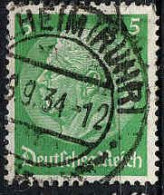 Allemagne Poste Obl Yv:444 Mi:468 Paul Von Hindenburg (TB Cachet à Date) 8-9-34 - Used Stamps