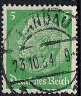 Allemagne Poste Obl Yv:444 Mi:468 Paul Von Hindenburg (TB Cachet à Date) Landau 23-10-34 - Usati