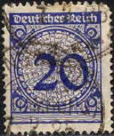 Allemagne Poste Obl Yv:334 Mi:341 Chiffre & Cors De Poste (cachet Rond) - Used Stamps