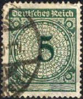 Allemagne Poste Obl Yv:332 Mi:339 Chiffre & Cors De Poste (Beau Cachet Rond) Une Dent Courte - Used Stamps