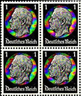 Allemagne Poste N** Yv:483 Mi:512 Paul Von Hindenburg Bloc De 4 - Unused Stamps