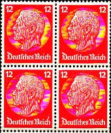 Allemagne Poste N** Yv:449 Mi:487 Paul Von Hindenburg Bloc De 4 - Unused Stamps