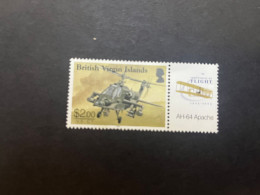 16-5-2024 (stamp)  British Virgin Islands + TAB (1 Value) Helicopter $ 2.00 - Neufs