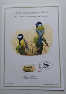 Souvenir Oiseaux André Buzin 23.04.2017 Duostamp Mésange 074 De 350 Avec Signature Mr. Buzin. - 1985-.. Vogels (Buzin)