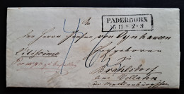 Vorphilatelie 1851, Brief Mit Inhalt PADERBORN, Feuser 2683-10 - Precursores
