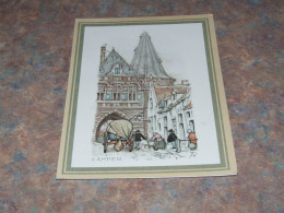 75753-         9,5 X 13,5 CM. - DOUBLE CARD, ILLUSTRATION  ANTON PIECK / KAMPEN - Pieck, Anton