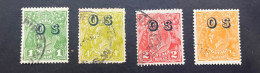 16-5-2024 (stamp)  EARLY Australia - Over-printed OS - 4 Values (used) - Otros & Sin Clasificación