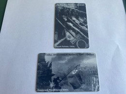 - 4 - Russia Chip Novosibirsk 2 Different Phonecards Victory Day - Russie