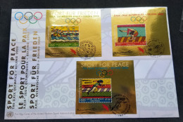 United Nations China Peking Beijing Olympic Games 2008 Sport Swimming (FDC) *gold Foil *unusual - Otros & Sin Clasificación