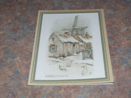 75756-         9,5 X 13,5 CM. - DOUBLE CARD, ILLUSTRATION  ANTON PIECK / AMERONGEN - Pieck, Anton