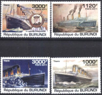 Mint Stamps Ships Titanic 2011 From Burundi - Schiffe