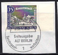 Berlin Poste Obl Yv:198 Mi:220 Mauerstrasse Um 1780 (TB Cachet à Date) Sur Fragment - Usados
