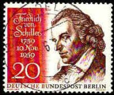 Berlin Poste Obl Yv:169 Mi:190 Friedrich Von Schiller Poète (TB Cachet Rond) - Used Stamps