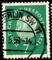 Berlin Poste Obl Yv:162A Mi:182 Theodor Heuss Deutscher Bundespräsident (TB Cachet Rond) - Gebruikt