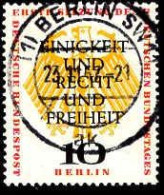 Berlin Poste Obl Yv:154 Mi:174 Einigkeit & Recht & Freiheit (TB Cachet à Date) 23-11-57 - Usados