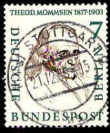 Berlin Poste Obl Yv:144 Mi:163 Theodor Mommsen Historien (TB Cachet à Date) 21-12-57 - Gebraucht