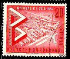 Berlin Poste Obl Yv:142 Mi:161 Interbau Zone D'exposition (cachet Rond) - Used Stamps