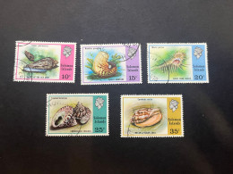 16-5-2024 (stamp) Solomon Islands - 5 Used Shell / Coquillages - Solomon Islands (1978-...)