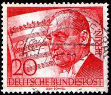 Berlin Poste Obl Yv:137 Mi:156 Paul Lincke Compositeur (TB Cachet Rond) Dents Courtes - Used Stamps
