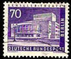 Berlin Poste Obl Yv:134 Mi:152 Schiller-Theater (Dents Courtes) - Gebraucht