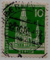 Berlin Poste Obl Yv:129 Mi:144 Kaiser-Wilhelm-Gedächtniskirche (cachet Rond) - Usados