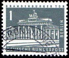 Berlin Poste Obl Yv:125 Mi:140w Brandenburger Tor (TB Cachet Rond) - Usati
