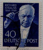 Berlin Poste Obl Yv:109 Mi:124 Richard Strauss Compositeur (cachet Rond) - Gebraucht