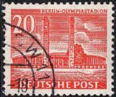 Berlin Poste Obl Yv:100 Mi:113 Berlin-Olympiastadium (cachet Rond) - Gebraucht