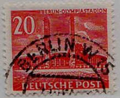 Berlin Poste Obl Yv:100 Mi:113 Berlin-Olympiastadium (TB Cachet Rond) - Usados