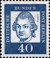 Berlin Poste N** Yv:186 Mi:207 Gotthold Ephraim Lessing (Petit Def.gomme) - Unused Stamps